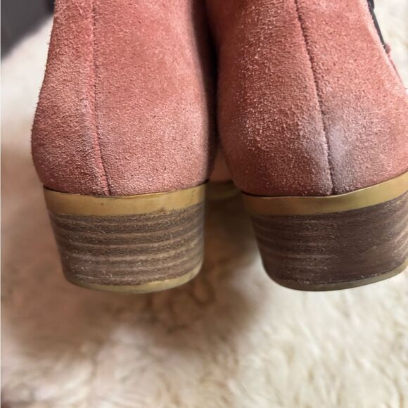 Lucky Brand Pink Ankle Booties with Side Zipper - Picture 7 of 9